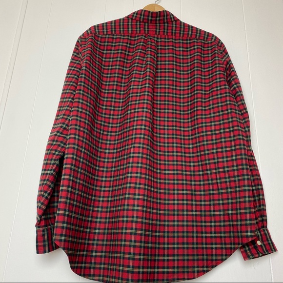 Ralph Lauren Red & Black Plaid Button Up Shirt Men’s Size XL - Picture 9 of 10